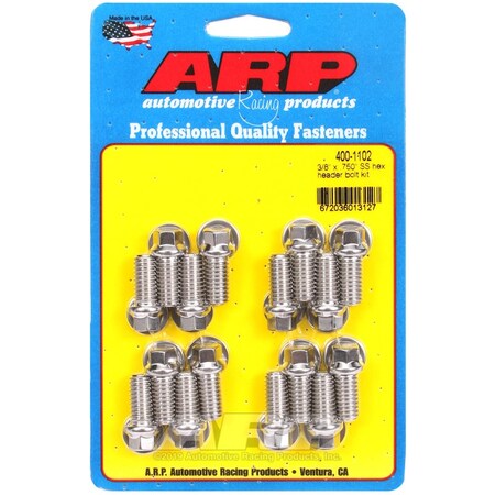 Arp 3/8 X .750 SS HEX HEADER BOLT KIT 400-1102